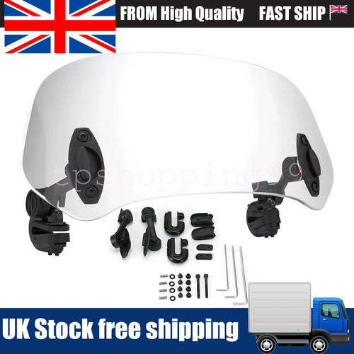 Clip motorcycle windshield - on,