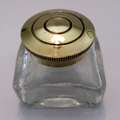 Glass inkwell - glass,