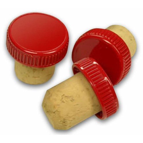 Plastic top corks 10pk - 10pk, red