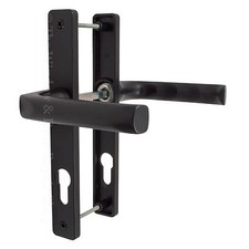 Black Hoppe Ferco 70 PZ UPVC Door Handle Lever Pair 180mm Centres - 70mm