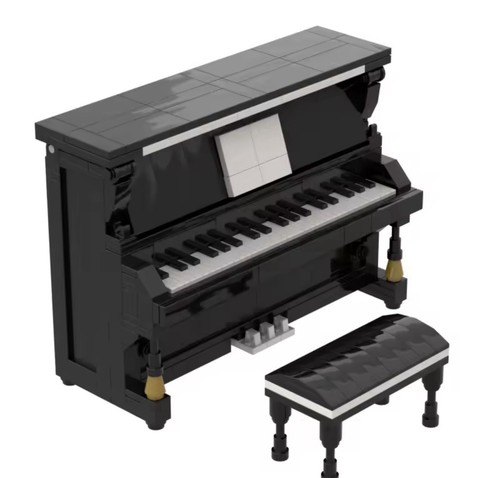 Upright piano building - piano, blocks