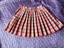 Pink cream and brown plaid pleated skirt from PrettyLittleThing