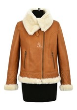 Ladies Sheepskin Jacket White