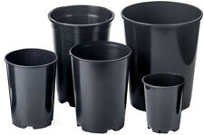 Deep Black Plastic Plant Pot Tall Rose Container Planter (1 2 3 4 & 7 Litre)