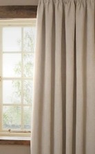 Next Cotton Blackout Thermal pencil pleate Curtains ligh Natural W168 Drop 228cm