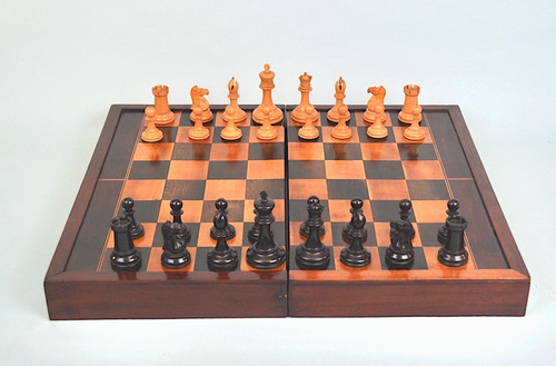 Antique english staunton chess - english,