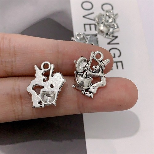 Tibetan silver charms - tibetan,