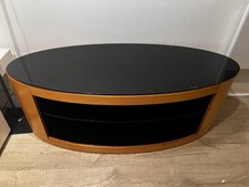 Oval TV Stand black And Oak