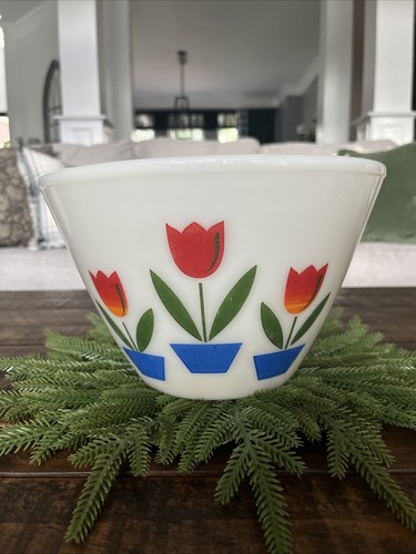 Retro vintage fire king tulips - fire,