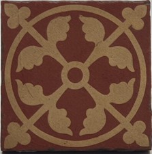 Arts & Crafts 3" Red Encaustic