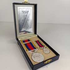 Pingat Jasa Malaysia Medal Set - Full Size, Miniature + Ribbon Malayan Emergency