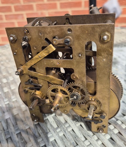Vintage brass wall clock - brass,