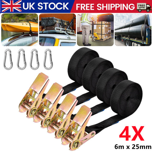 Zinc ratchet straps 6mx25mm - 4x,