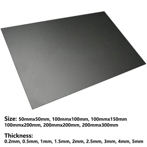 Rigid carbon fibre - 3k, sheet
