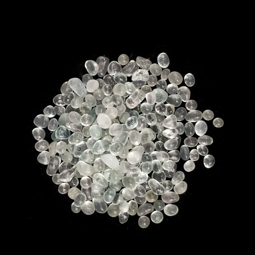 Clear glass nugget pebbles - nugget,