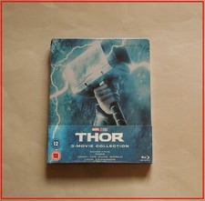 THOR TRILOGY 3 MOVIE COLLECTION - UK BLU-RAY STEELBOOK * THE DARK WORLD RAGNAROK