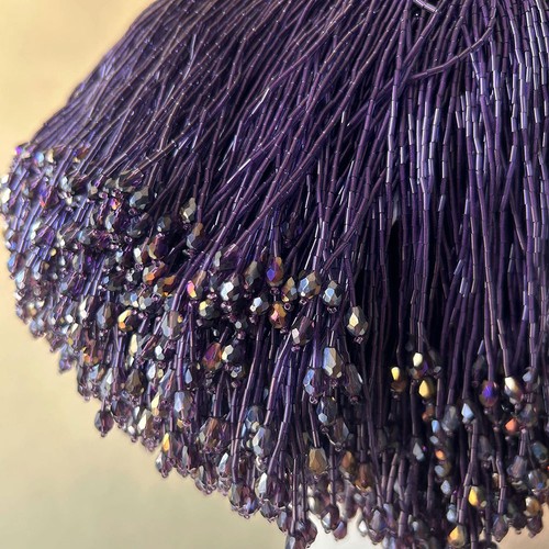 Dangling beaded fringe trim - dangling,