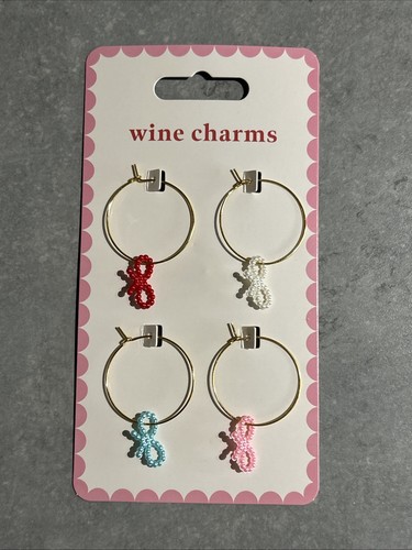 Set wine glass charms red - of,