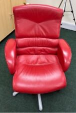 Red Leather Swivel Chair