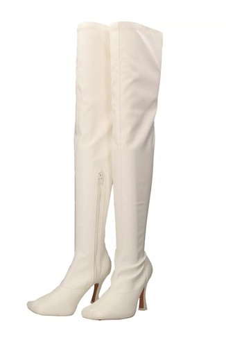 White over knee - white, boots