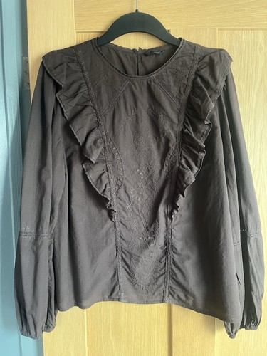 Zara women brown embroidered - brown,