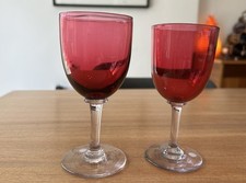 2 x Antique Red Cranberry Wine