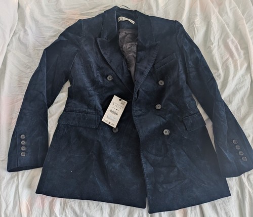 New zara blue velvet - new,