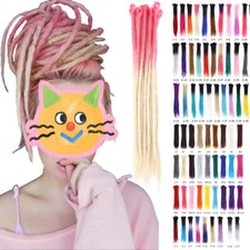 24 inch Extensions Single Ended Dreadlocks Dreads SE Dreads Colorful Braids Hair