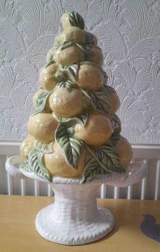 Vintage porcelain lemon tree - vintage,