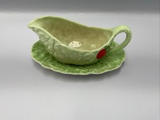 Vintage Carlton Ware Green  Lettuce & Tomato Sauce Jug/ Gravy Boat With Stand