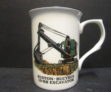 1 Mug  RUSTON BUCYRUS 10-RB EXCAVATOR TRACTOR DIGGER Fine Bone China mug 10oz