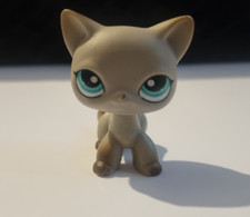 LPS 391 Shorthair grey blue eyes cat