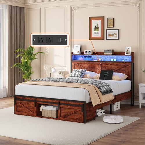 Full size bed - bed, frame