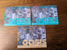 3x Oasis Ticket Stubs -