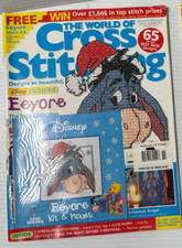 The World of Cross Stitching Magazine w/Free Cross Stitch Disney Eeyore Card Kit