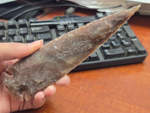 Agate stone spearhead - agate,