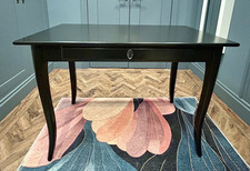 IKEA Leksvik Large Black Wooden Desk Dressing Table 120cm Wide Newly Repainted