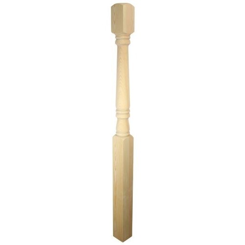 Pine complete newel post - complete,