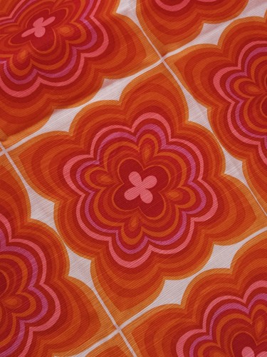 Vintage fabric curtains - curtains, red