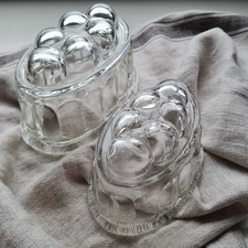 Pair Of Vintage Glass Jelly