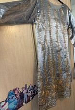 Asian dress silver and gold