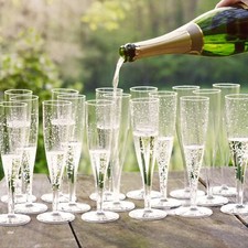 10 x Clear Champagne Flutes