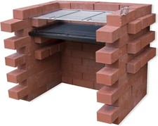 DIY Brick Charcoal BBQ Barbecue Stainless Steel Cooking Grill Kit