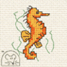Mouseloft Stitchlets 'By the Seaside - Seahorse' Cross Stitch Kit