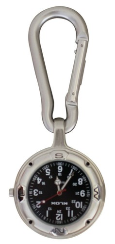 Klox silver clip - silver, carabiner