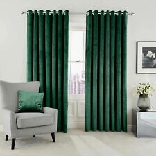 Luxury Velvet Curtains PAIR of Blackout Eyelet Ring Top Fully Lined Ready Made