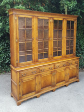 TUDOR OAK 4 DOOR LIBRARY