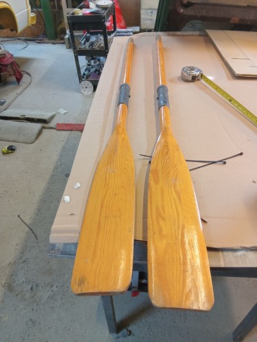 Pair vintage wooden 5ft - pair,