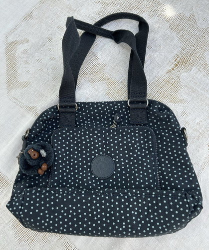 Kipling navy white polka dot - polka,