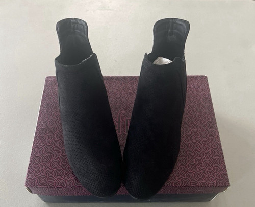 Refresh black suede ankle - black,
